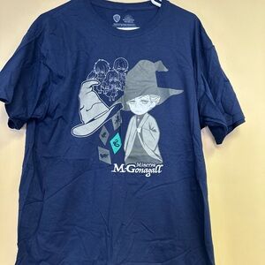 NWOT Harry Potter Ms Mcgonagall Blue Graphic T-Shirt Medium